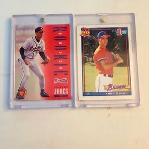 1994 Donruss chipper Jones Rookie......1991 topps 40 #1 Draft pick Chipper Jones